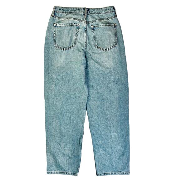 Forever 21 Distressed Ripped Jeans WMNS Baggy 27 Straight Leg Light Wash Casual - Picture 3 of 6